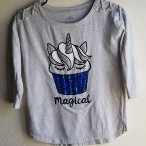 Justice flip sequence shirt
